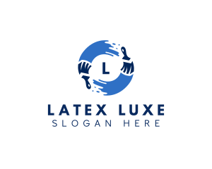 Latex - Paint Brush Renovation logo design