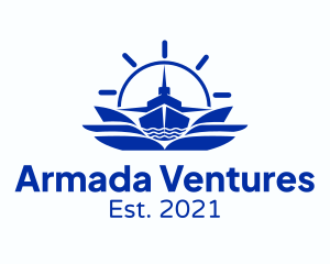 Armada - Compass Ferry Ship logo design