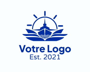 Tourism - Compass Ferry Ship logo design
