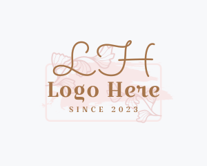 Floral Brush Fashion Logo