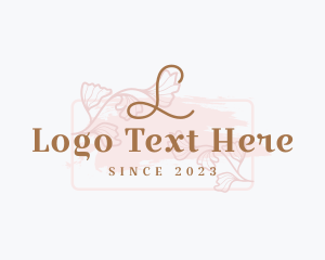 Floral Brush Fashion Logo