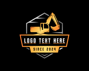 Industrial Excavator Construction Logo