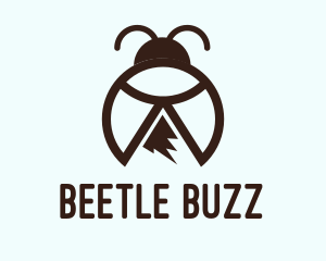 Mountain Peak Bug Beetle logo design