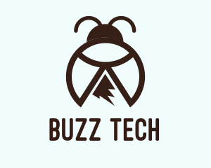 Mountain Peak Bug Beetle logo design