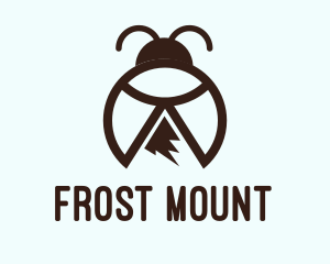 Mountain Peak Bug Beetle logo design