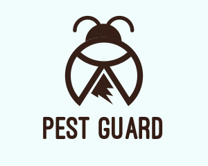 Mountain Peak Bug Beetle logo design