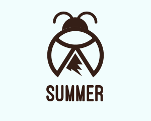 Mountain Peak Bug Beetle logo design