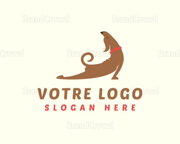 Yoga Exercise Dog Logo