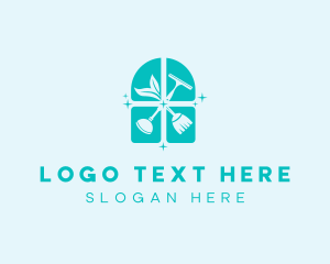 Squeege - Window Cleaner Housekeeping logo design