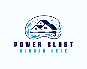 Power Wash Water Clean logo design