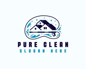 Power Wash Water Clean logo design