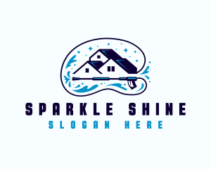 Power Wash Water Clean logo design