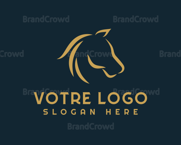Horse Mane Equine Logo