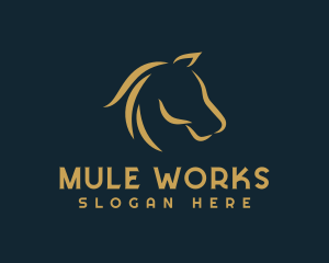 Horse Mane Equine logo design