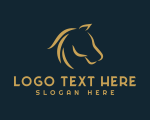 Horse Mane Equine Logo