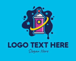 Spray Can - Galaxy Spray Can logo design