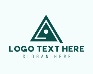 Residential - Green Home Letter A logo design