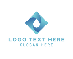 Live Stream - Spiral Water Droplet logo design