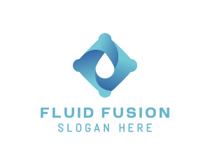 Spiral Water Droplet logo design