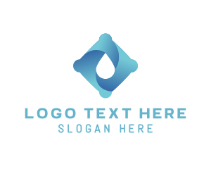 Water - Spiral Water Droplet logo design