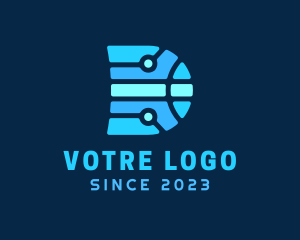 Agency - Digital Tech Letter D Circuit logo design