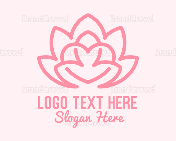 Pink Lovely Lotus Logo
