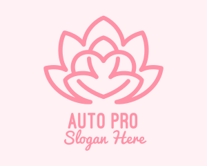 Couple - Pink Lovely Lotus logo design