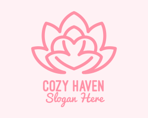 Comfort - Pink Lovely Lotus logo design