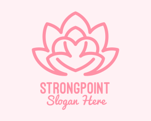 Lovely - Pink Lovely Lotus logo design