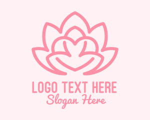 Lover - Pink Lovely Lotus logo design