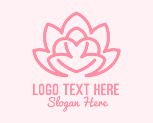 Pink Lovely Lotus  Logo