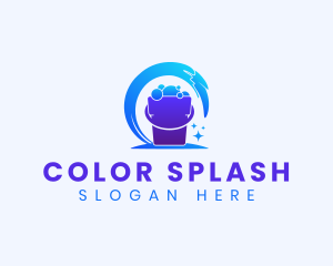 Cleaning Bucket Wash logo design