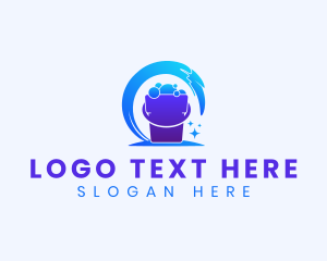 Soap - Cleaning Bucket Wash logo design