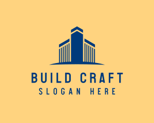 Blue Architectural Building logo design