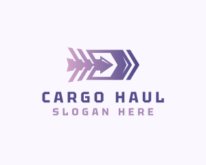 Gradient Cargo Arrow logo design