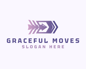 Gradient Cargo Arrow logo design