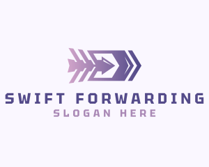 Gradient Cargo Arrow logo design