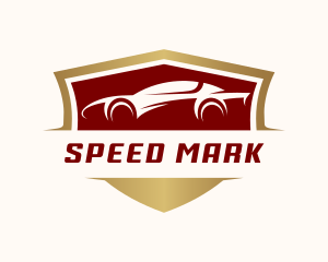 Sports Car Mechanic Shield logo design