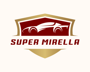 Detailing - Sports Car Mechanic Shield logo design