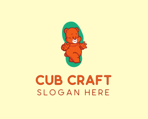 Cute Teddy Bear  logo design