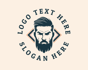 Beard Oil - Pompadour Barber Styling logo design