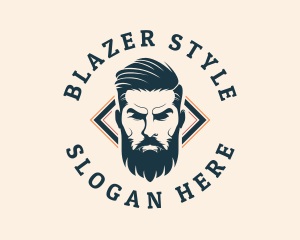 Pompadour Barber Styling logo design