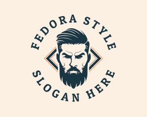 Pompadour Barber Styling logo design