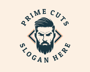 Pompadour Barber Styling logo design