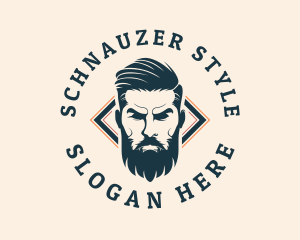 Pompadour Barber Styling logo design