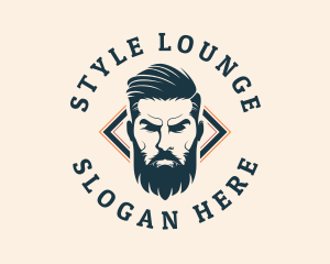 Pompadour Barber Styling logo design