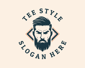 Pompadour Barber Styling logo design