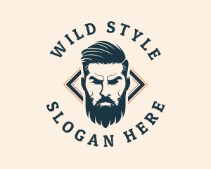 Pompadour Barber Styling logo design