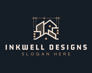 Architect Blueprint Residential logo design