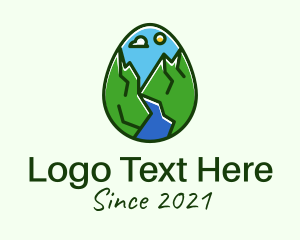 Mountain - Nature Park Egg logo design